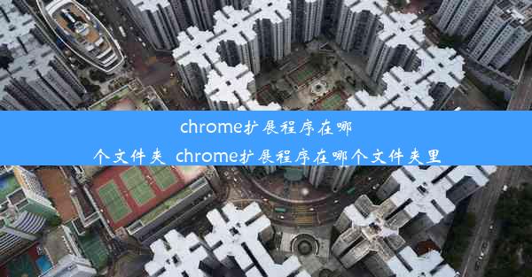 chrome扩展程序在哪个文件夹_chrome扩展程序在哪个文件夹里