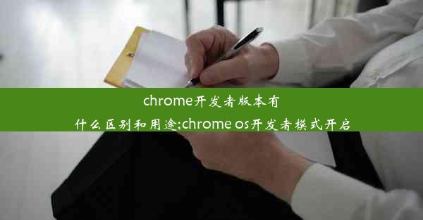 chrome开发者版本有什么区别和用途;chrome os开发者模式开启