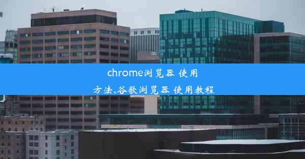 chrome浏览器 使用方法,谷歌浏览器 使用教程