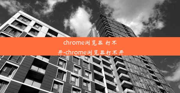 chrome浏览器 打不开-chrome浏览器打不开