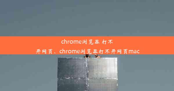 chrome浏览器 打不开网页、chrome浏览器打不开网页mac