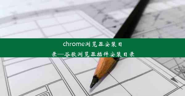 chrome浏览器安装目录—谷歌浏览器插件安装目录