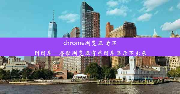 chrome浏览器 看不到图片—谷歌浏览器有些图片显示不出来