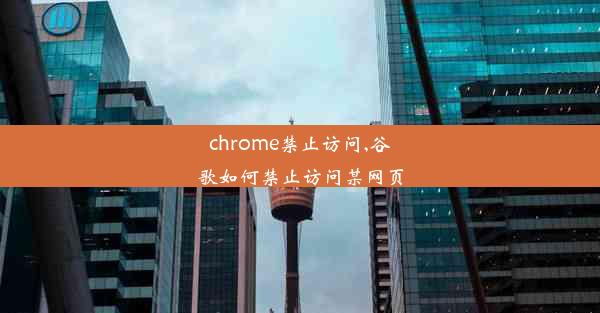 chrome禁止访问,谷歌如何禁止访问某网页