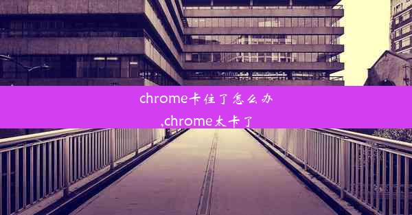 chrome卡住了怎么办,chrome太卡了