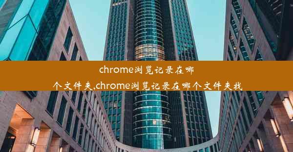 chrome浏览记录在哪个文件夹,chrome浏览记录在哪个文件夹找