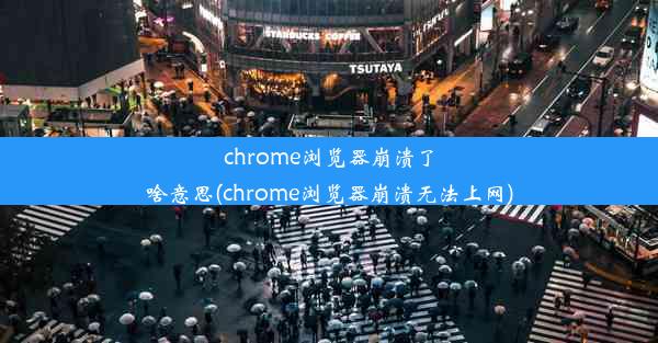 chrome浏览器崩溃了啥意思(chrome浏览器崩溃无法上网)