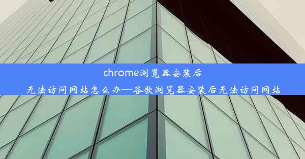 chrome浏览器安装后无法访问网站怎么办—谷歌浏览器安装后无法访问网站