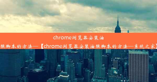 chrome浏览器安装油猴脚本的方法—【chrome浏览器安装油猴脚本的方法—系统之家】