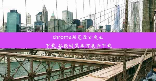 chrome浏览器百度云下载,谷歌浏览器百度云下载