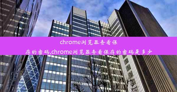 chrome浏览器查看保存的密码,chrome浏览器查看保存的密码是多少