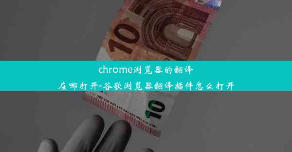 chrome浏览器的翻译在哪打开-谷歌浏览器翻译插件怎么打开