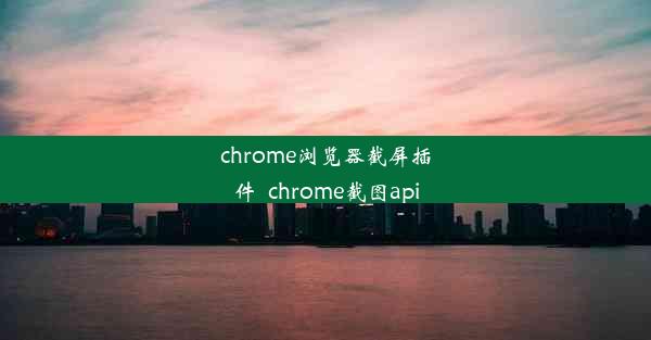 chrome浏览器截屏插件_chrome截图api