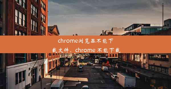 chrome浏览器不能下载文件、chrome 不能下载