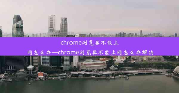 chrome浏览器不能上网怎么办—chrome浏览器不能上网怎么办解决