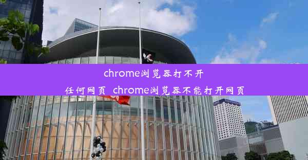 chrome浏览器打不开任何网页_chrome浏览器不能打开网页