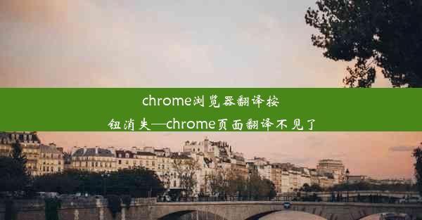 chrome浏览器翻译按钮消失—chrome页面翻译不见了