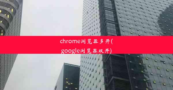 chrome浏览器多开(google浏览器双开)