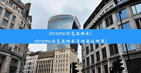 chrome浏览器脚本(chrome浏览器脚本管理器在哪里)