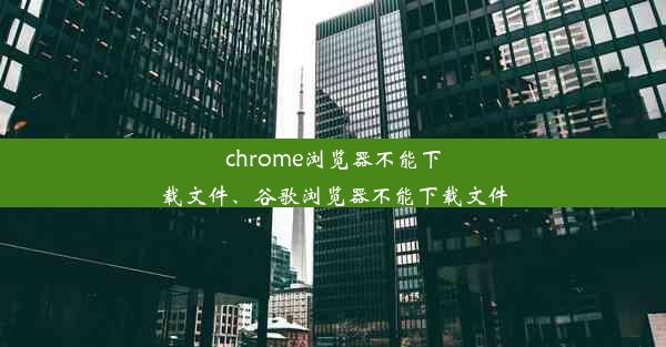 chrome浏览器不能下载文件、谷歌浏览器不能下载文件