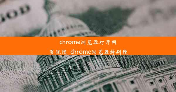 chrome浏览器打开网页很慢_chrome浏览器特别慢