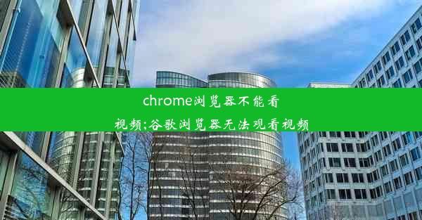 chrome浏览器不能看视频;谷歌浏览器无法观看视频