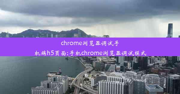 chrome浏览器调试手机端h5页面;手机chrome浏览器调试模式