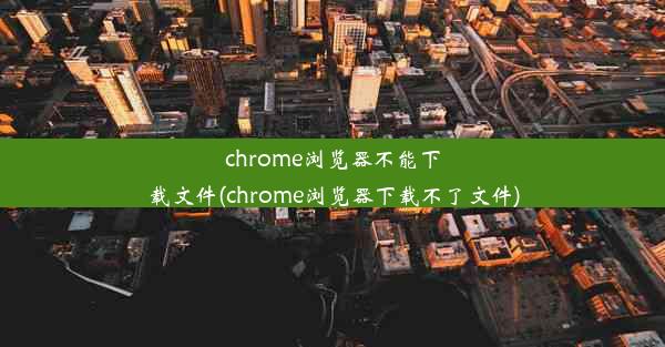 chrome浏览器不能下载文件(chrome浏览器下载不了文件)