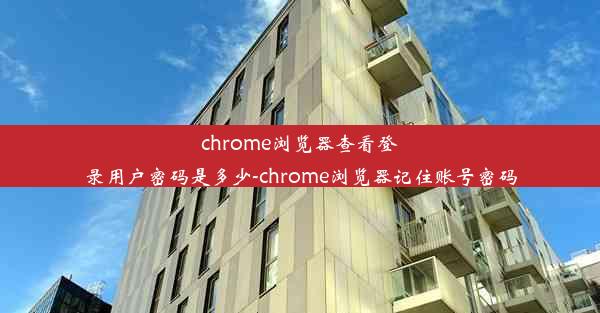 chrome浏览器查看登录用户密码是多少-chrome浏览器记住账号密码