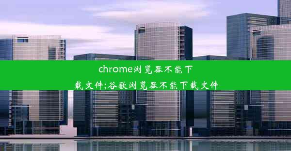 chrome浏览器不能下载文件;谷歌浏览器不能下载文件