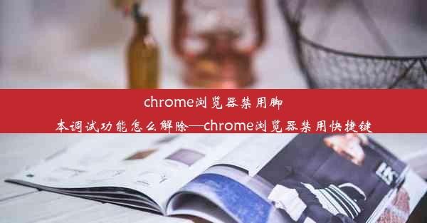 chrome浏览器禁用脚本调试功能怎么解除—chrome浏览器禁用快捷键