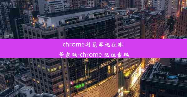 chrome浏览器记住账号密码-chrome 记住密码