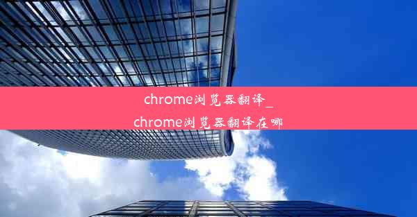 chrome浏览器翻译_chrome浏览器翻译在哪