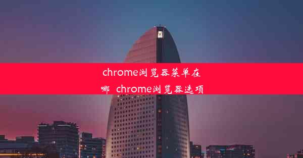 chrome浏览器菜单在哪_chrome浏览器选项