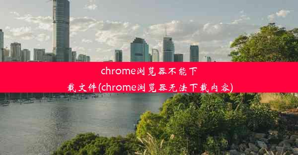 chrome浏览器不能下载文件(chrome浏览器无法下载内容)