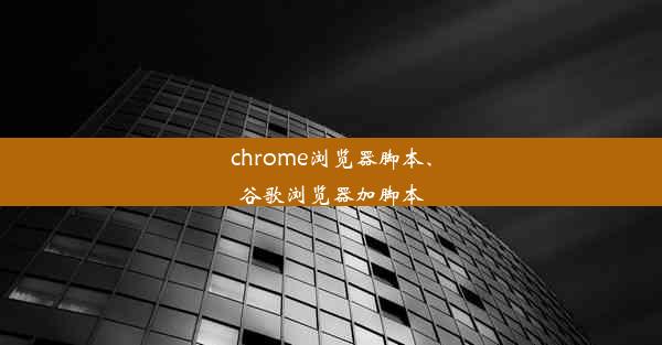 chrome浏览器脚本、谷歌浏览器加脚本