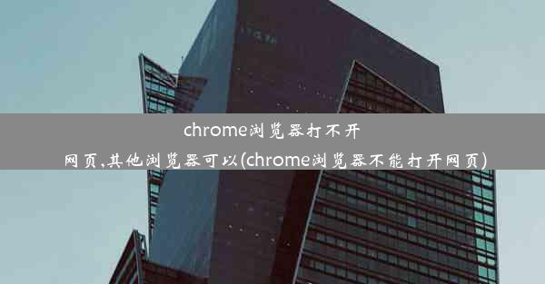 chrome浏览器打不开网页,其他浏览器可以(chrome浏览器不能打开网页)