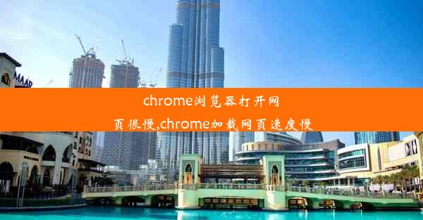 chrome浏览器打开网页很慢,chrome加载网页速度慢