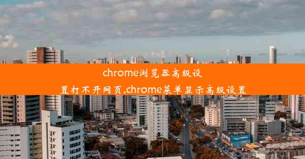 chrome浏览器高级设置打不开网页,chrome菜单显示高级设置