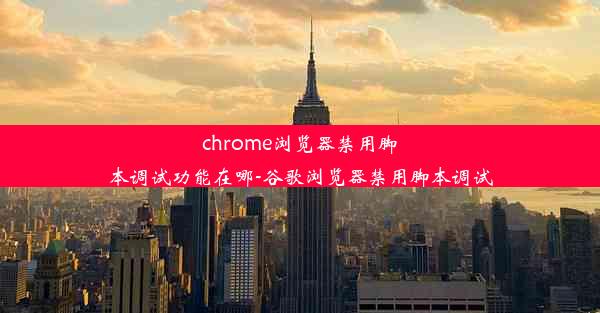 chrome浏览器禁用脚本调试功能在哪-谷歌浏览器禁用脚本调试