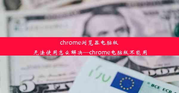 chrome浏览器电脑版无法使用怎么解决—chrome电脑版不能用