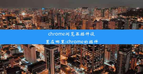 chrome浏览器插件设置在哪里;chrome的插件