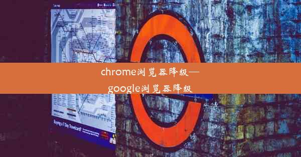 chrome浏览器降级—google浏览器降级