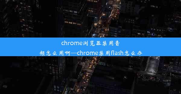 chrome浏览器禁用音频怎么用啊—chrome禁用flash怎么办