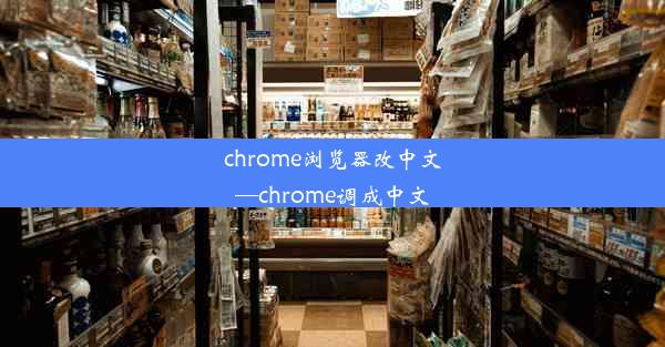 chrome浏览器改中文—chrome调成中文