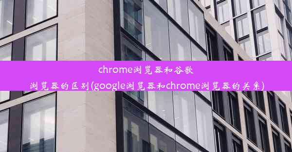 chrome浏览器和谷歌浏览器的区别(google浏览器和chrome浏览器的关系)