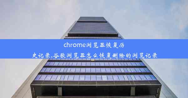 chrome浏览器恢复历史记录,谷歌浏览器怎么恢复删除的浏览记录