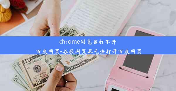 chrome浏览器打不开百度网页-谷歌浏览器无法打开百度网页