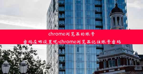 chrome浏览器的账号密码在哪设置呢-chrome浏览器记住账号密码