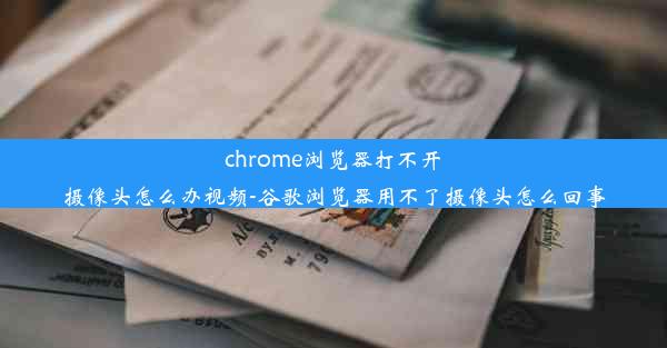 chrome浏览器打不开摄像头怎么办视频-谷歌浏览器用不了摄像头怎么回事